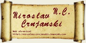 Miroslav Crnjanski vizit kartica